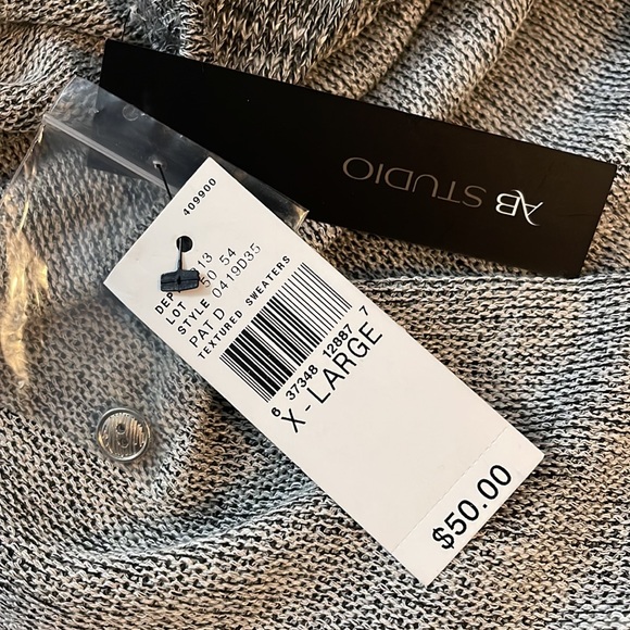 AB STUDIO textured sweater over black cami NWT (23G7C86) - Picture 14 of 14